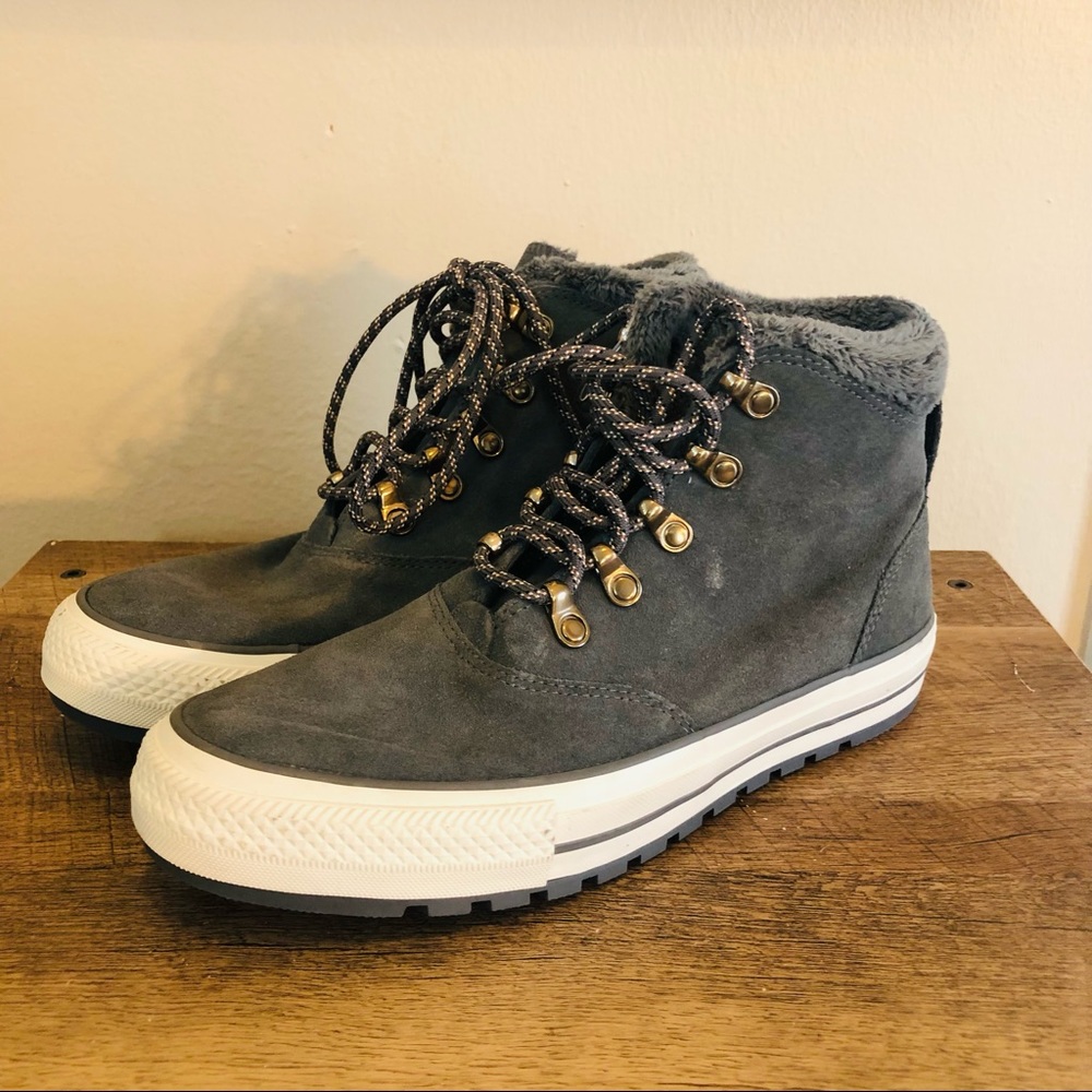 Converse fur lined sneakers